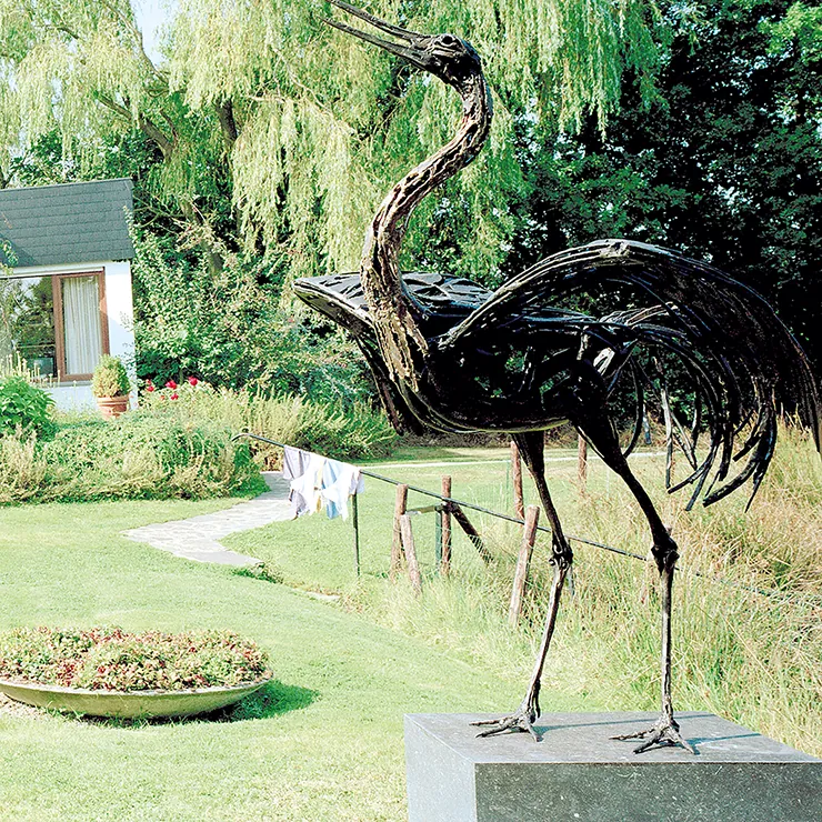 Chinese kraanvogel in staal, 1989